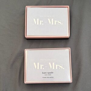 Kate Spade Mr. and Mrs. Stationery cards Set - 2 pack